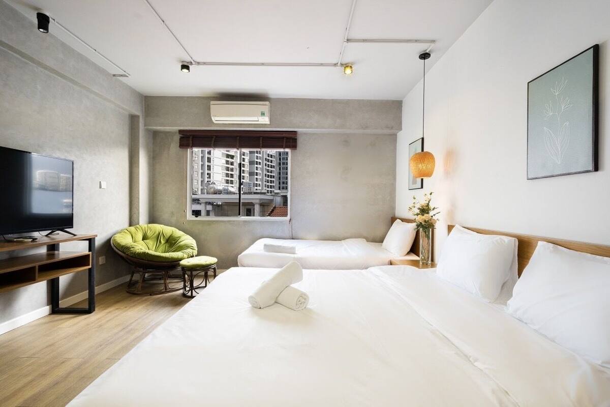 Family Apartment, Multiple Beds | 1 bedroom, blackout curtains, soundproofing, iron/ironing board