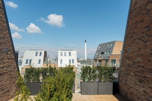 Staduitzicht vanuit accommodatie