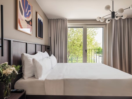 1 habitación y ropa de cama de alta calidad