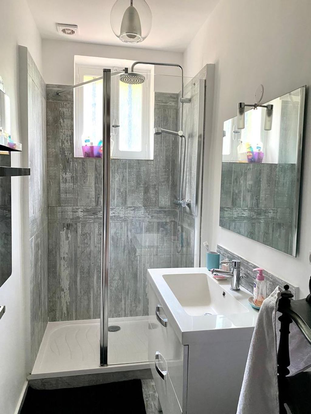 Shower, hair dryer