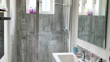 Shower, hair dryer
