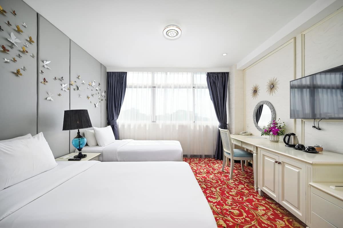 Premium Twin Room, City View | Minibar, in-room safe, desk, blackout drapes