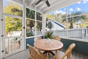 Outdoor dining - Grayton Beach w Pool, LSV, Bikes, Carriage House! Sleeps 24! (Santa Rosa Beach)