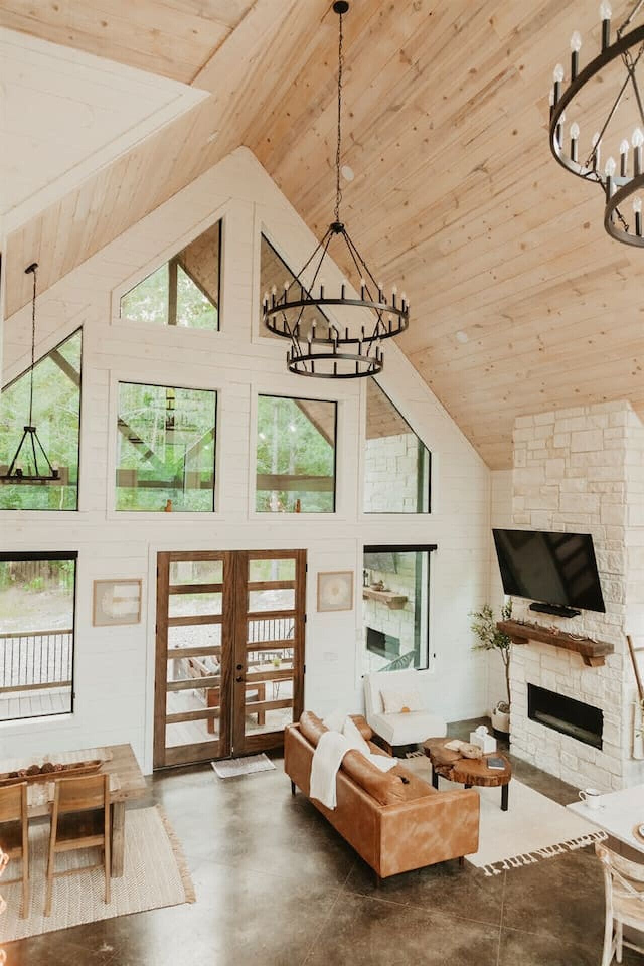 Smart TV, fireplace, video games, books