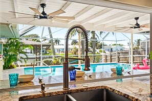 Outdoor pool, a heated pool