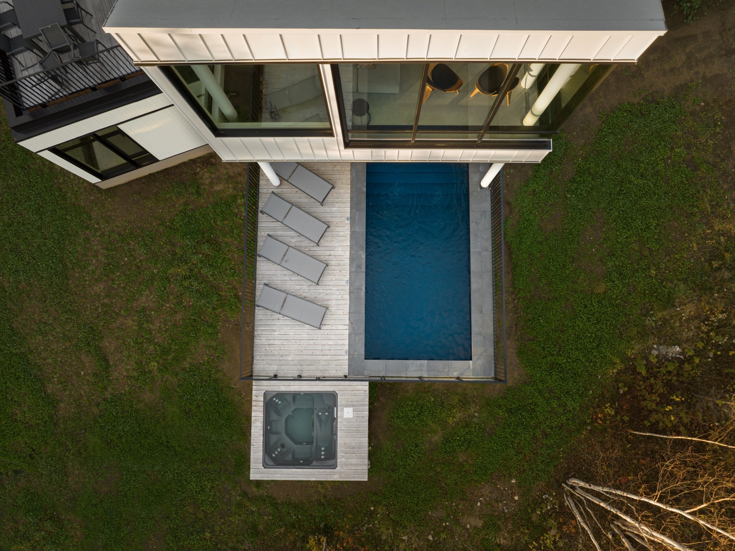 A heated pool