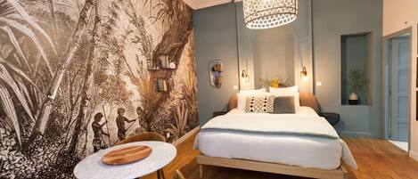 1 bedroom, desk, iron/ironing board, travel crib