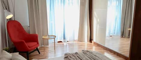 Individually decorated, individually furnished, iron/ironing board