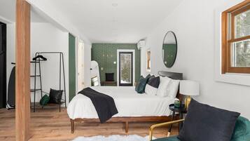 1 slaapkamer, een bureau, een strijkplank/strijkijzer, gratis wifi