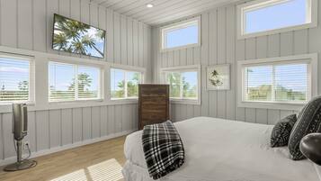 4 slaapkamers, een strijkplank/strijkijzer, wifi, beddengoed