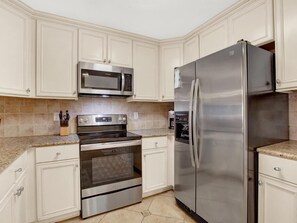 Condo, Multiple Beds (Brass Rail 113) | Private kitchen - Brass Rail 113 (Tybee Island)