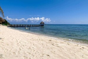 On the beach, sun-loungers, beach towels - 5 Rooftop Pools, Private Beach Club & Beachfront (Akumal)