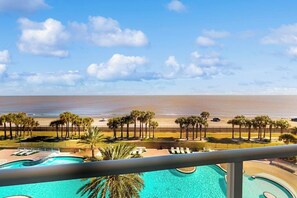 Indoor pool, a heated pool - 5th-floor Gulf-view condo with two pools, lazy river, hot tubs, & gym (Galveston)