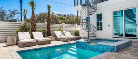 A heated pool