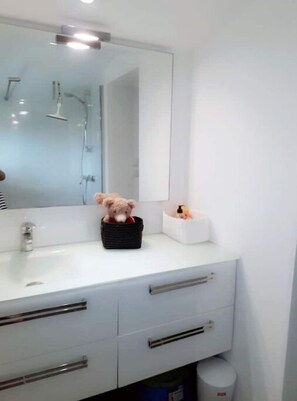 Serviettes fournies, savon, papier toilette