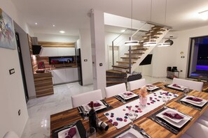Dining - Luxury villa with private pool, sea view (Blaškovici)