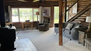 Televisión, chimenea