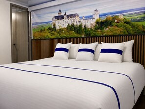Premium bedding, down duvets, pillow-top beds, desk