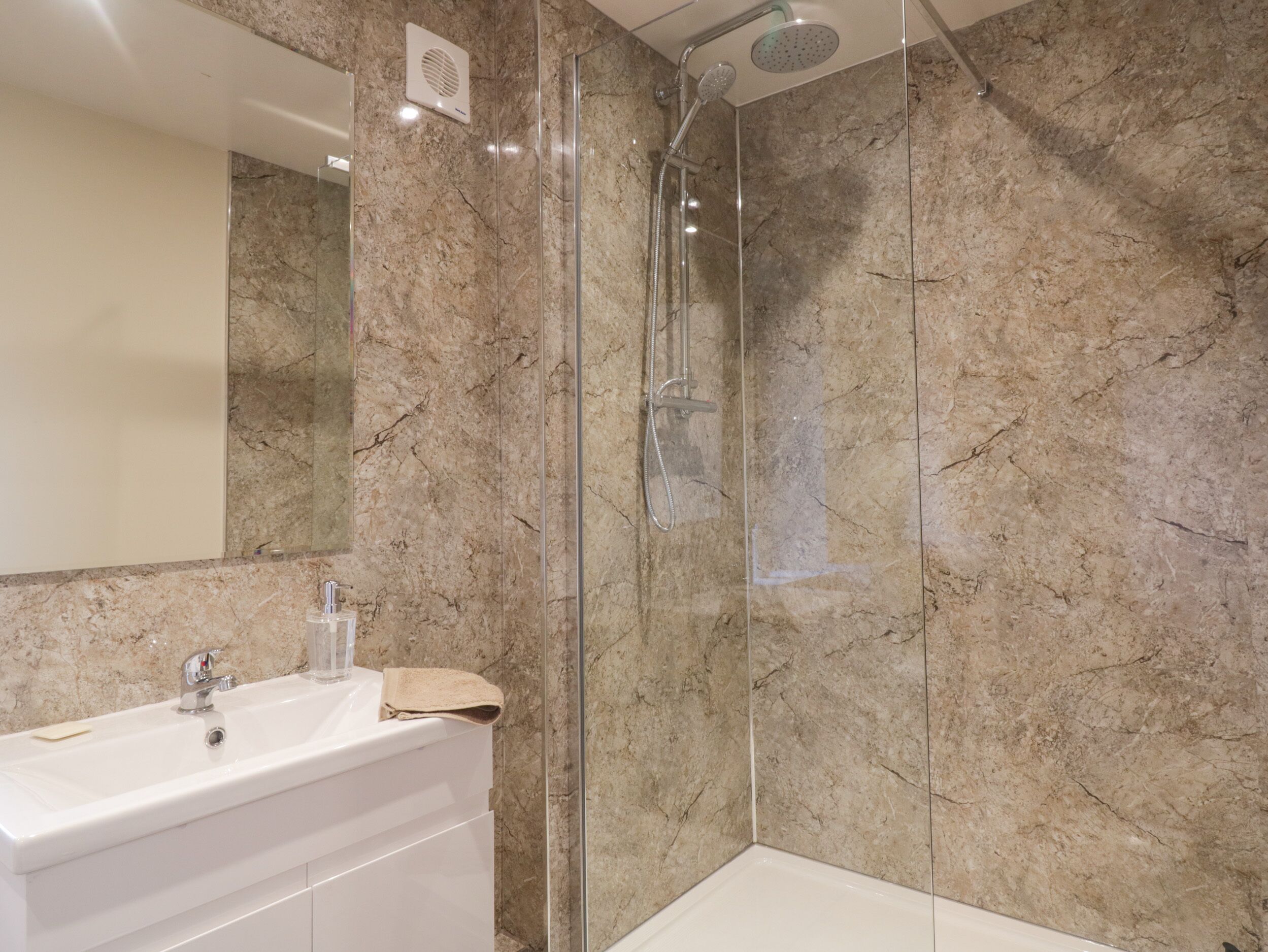 Shower, hair dryer