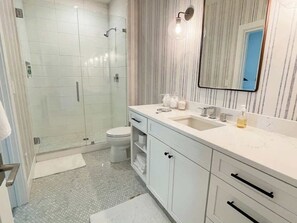 Shower, hair dryer
