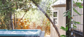 The Peacock Yurt at Camposanto ATX Glamping on Lake Travis