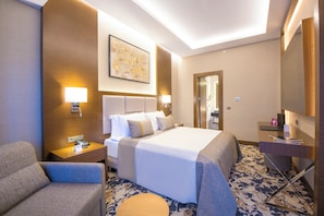 Premium bedding, in-room safe, soundproofing, iron/ironing board