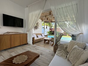 Living area - Beautiful newly built 2bdr Villa with private pool (Cabarete)