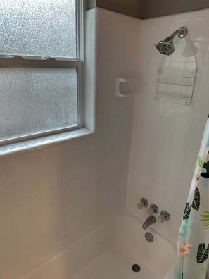 Shower, hair dryer, towels, shampoo - Renovated 3BR House in Little Rock (Little Rock)