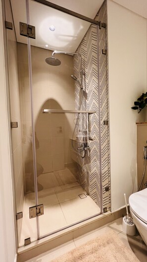 Secadora de cabello, toallas, jabón, shampoo