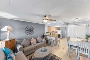 TV, offices - Beach House 301 | 1BR 1BA Ocean Side Condo (Ocean City)