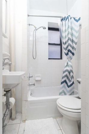 Hair dryer, towels