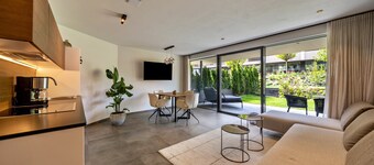 Appartement de vacances "Domizil Sonnengold" avec vue sur la montagne, terrasse privée et Wi-Fi