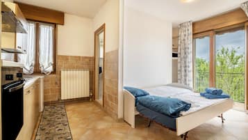 1 habitación, tabla de planchar con plancha, wifi gratis y ropa de cama