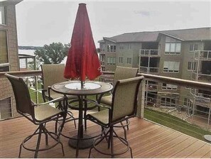 Outdoor dining - Bridges Bay Penthouse Condo!! (Arnolds Park)