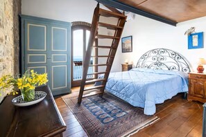 1 bedroom, desk, iron/ironing board, travel cot