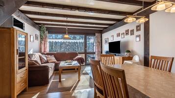 TV, DVD player, ping pong, stereo