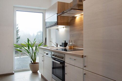 Ferienwohnung 'Mohnblume' mit Privatterrasse, Gemeinschaftsgarten und WLAN