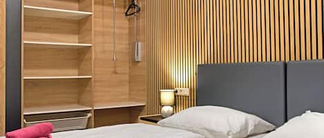 1 室のベッドルーム、WiFi (無料)、ベッドシーツ、車椅子でアクセスできる設備