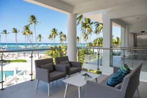 Premium Suite, Beach View | Balcony view - Destination Jelly Playa Coral Condo (Punta Cana)