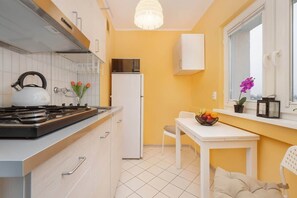 Fridge, microwave, stovetop, dishwasher - Łanowa 99A | Atmospheric Studio | TV (Lódz)