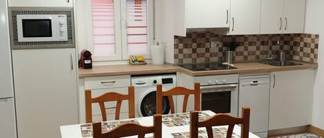 Microwave, oven, stovetop, dishwasher