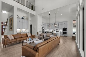 TV, fireplace - 🌊Brand New Destiny West Home-Private Pool-Fab Outdoor Kitchen-4BR Casa Mar🌊 (Destin)