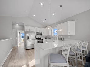 Microwave, oven, stovetop, dishwasher - New House at North Topsail Beach, North Carolina - Pet Friendly/Elevator (N TOPSAIL BEACH)