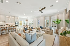 TV, offices - Designer interior, New Const, 4 Decks, Dog Friendly - The Blue Crab (Galveston)