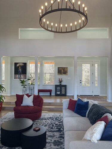 Beautiful new house nestled in a private and fenced 30 acres nature sanctuary.