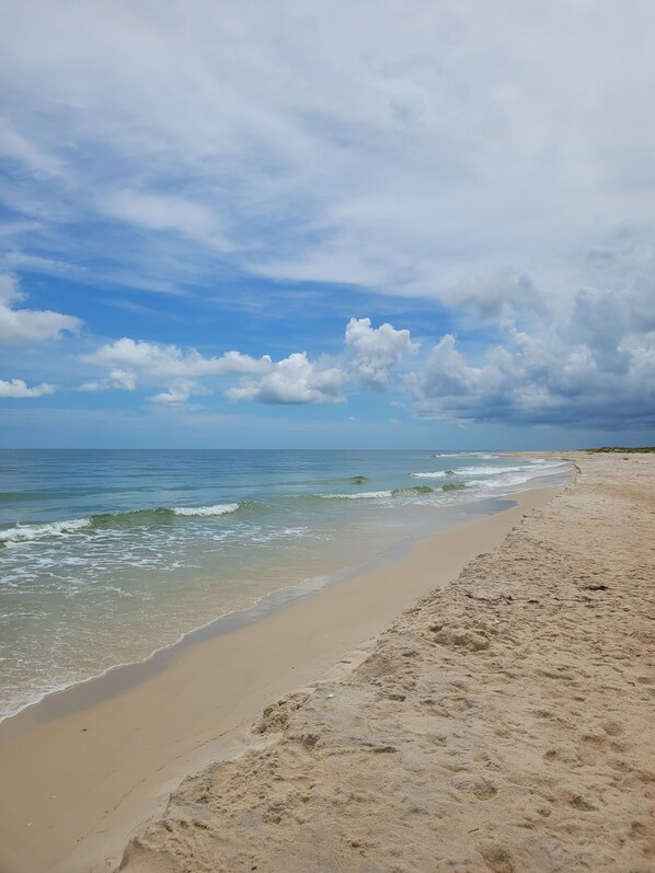 Sun-loungers, beach towels