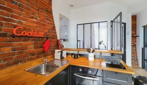 Refrigerador, microondas, horno y lavavajillas 