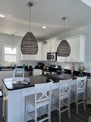 Fridge, microwave, oven, stovetop - Going Coastal, Canal Front, Water Views, Beach access, best sunsets! (Holly Ridge)