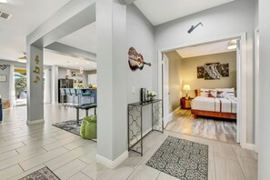 5 bedrooms, desk, iron/ironing board, travel crib