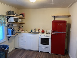 Microwave, oven, stovetop, toaster